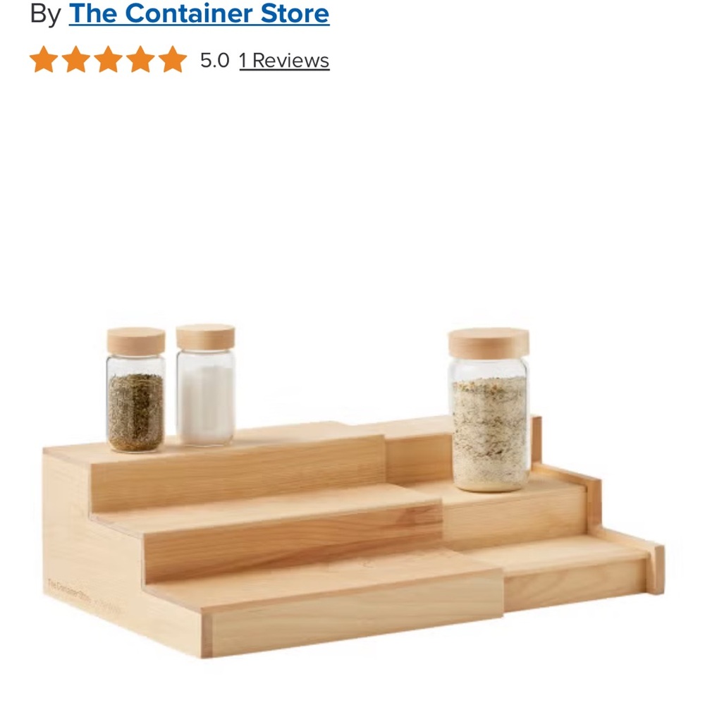 Bamboo 3-Tier Step Spice Rack - Picture 4 of 6